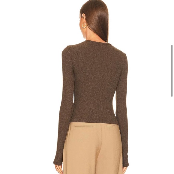 AGOLDE Alma Shrunken Crew Neck Top Long Sleeve Sweater Shirt - Picture 9 of 9